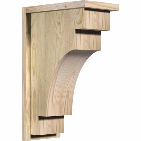 Ekena Millwork Mediterranean Rough Sawn Corbel w/Backplate, Douglas Fir, 8"W x 14"D x 22"H COR08X14X22MED01RDF